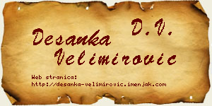Desanka Velimirović vizit kartica